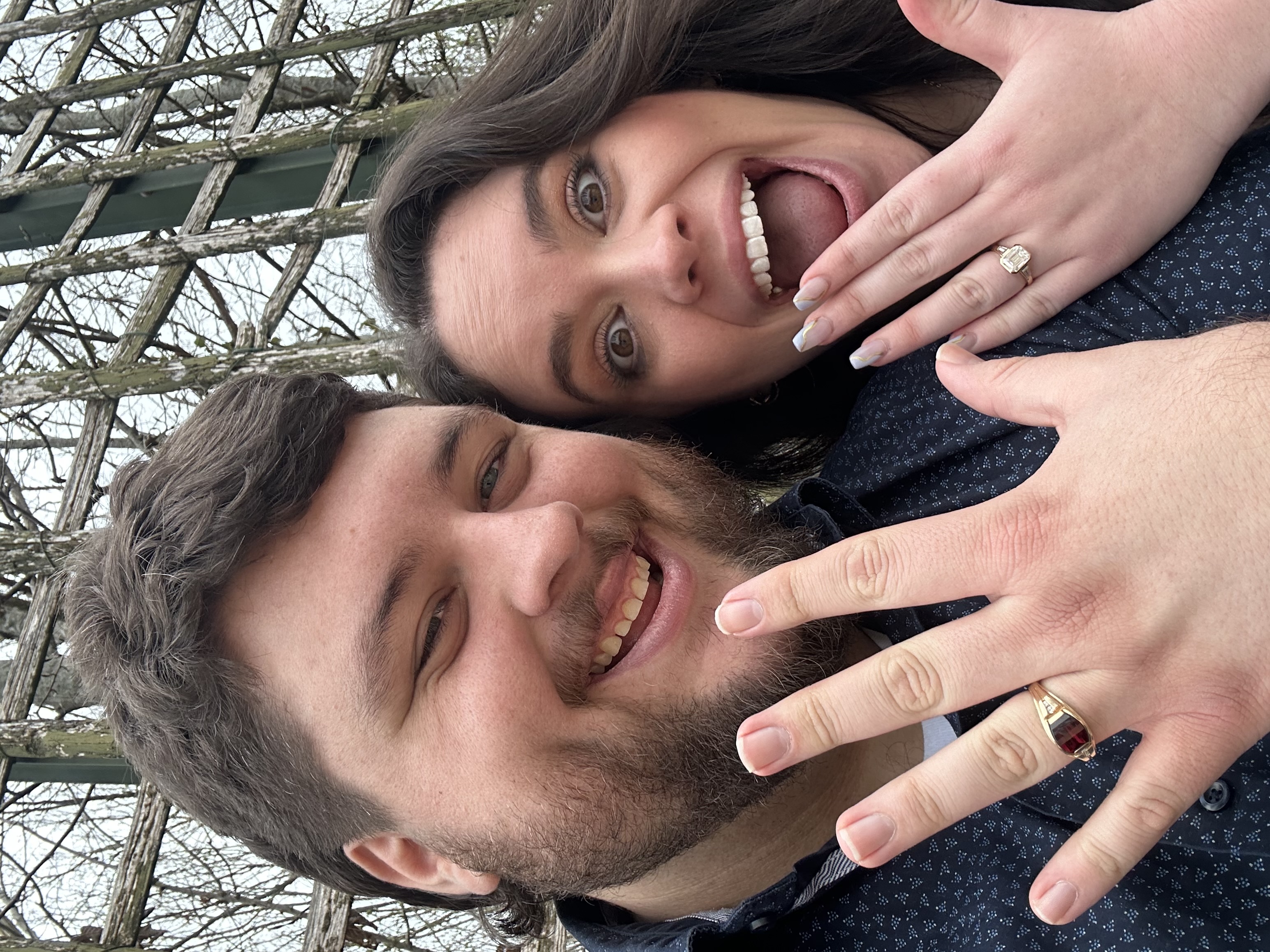 Photo of us after the engagement